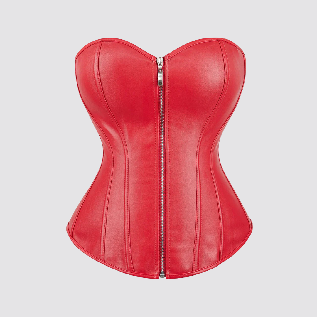 Corset bustier simili cuir