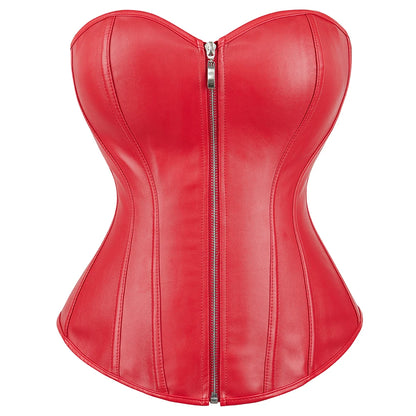 Corset bustier simili cuir